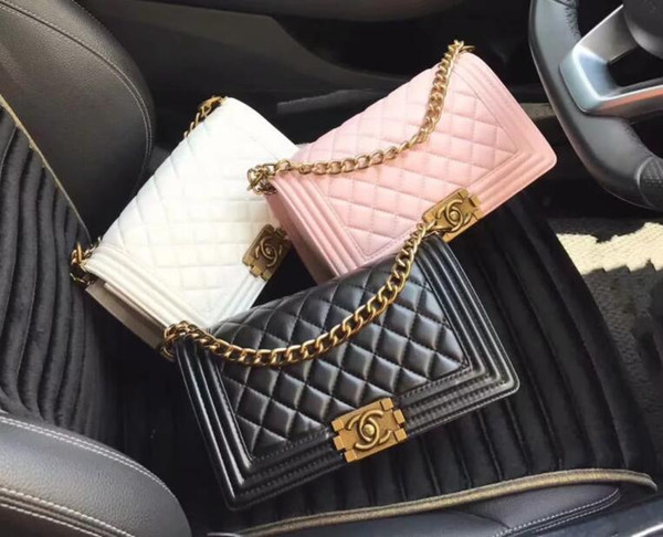 Classic Style Fashion Brand Bags Chan‍el Rhombus Chain Package Sheepskin Fabric Pu Leather Women Luxury Handbags Shoulder Bags