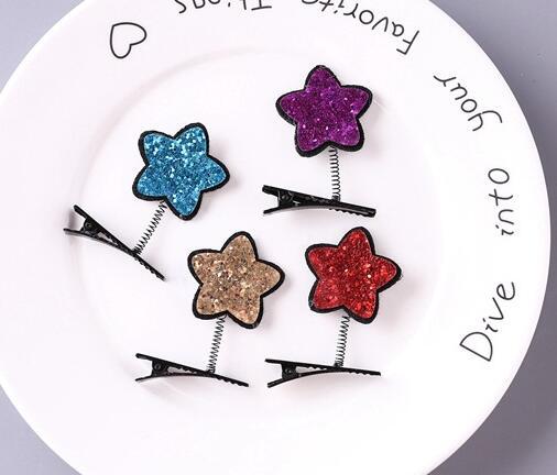 157 Best selling new hairpin 5 piece set children's shiny text hairpin head clip baby headdress wholesale