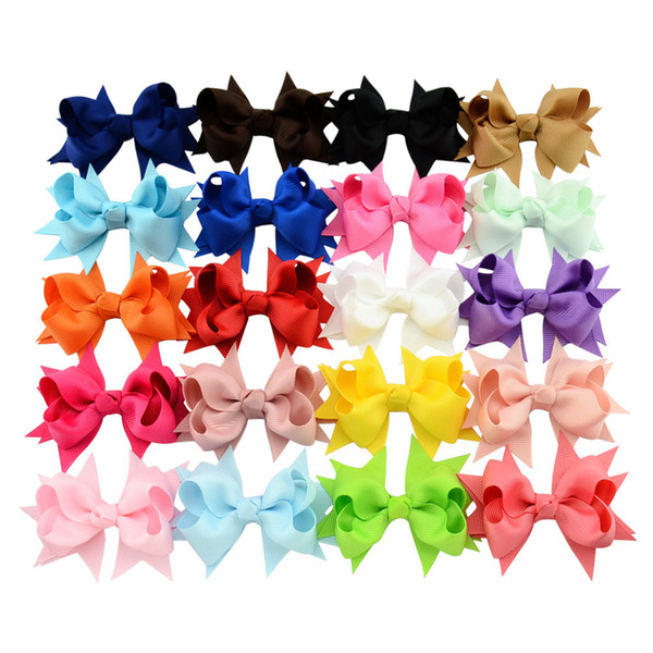 3 inch Baby Bow Hairpins Mini Swallowtail Bows Hair grips children Girls Solid Hair Clips Kids Hair Accessories 20 colors Barrettes C5000