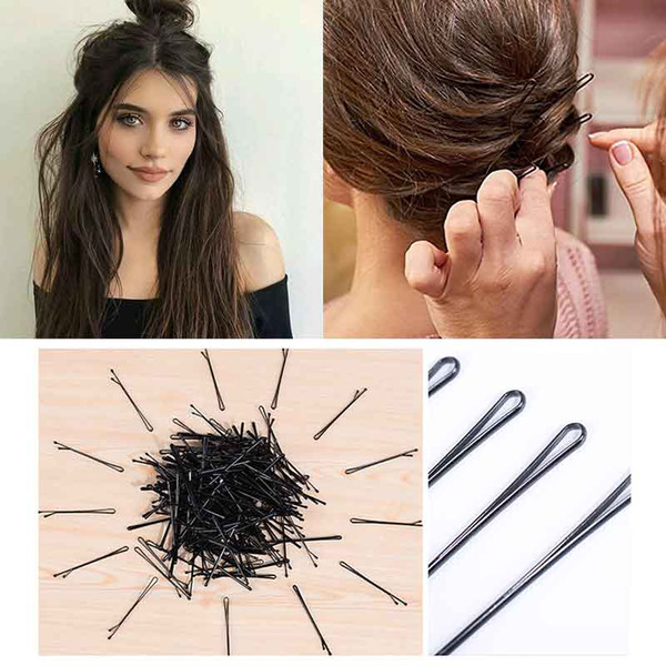 Wholesale 100pcs Metal Thin hair clip Black Invisible Hairpin For Women Hair Hairdressing Styling DIY Tools