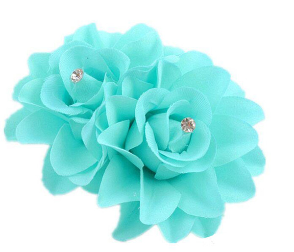 New Arrivals Fashion Lady Womens Girl flower Hair Clips Barrettes Hairpins Accessories Fabric Metal Wedding Party Gift 