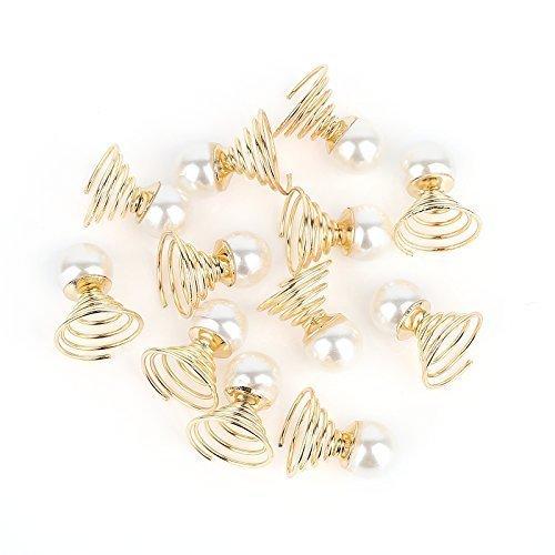 20Pcs Bridal Women Faux Pearl Swirl Twist Hairpin Star Twist Hairpin Screw Clamp Hair Clip Fashion Jewelry Wedding Hair Accessories