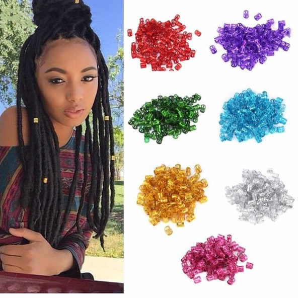 Colorful Hair Rings Dreadlock Beads Adjustable Hair Braid Cuff Clip 10mm Micro Rings For Dreadlocks