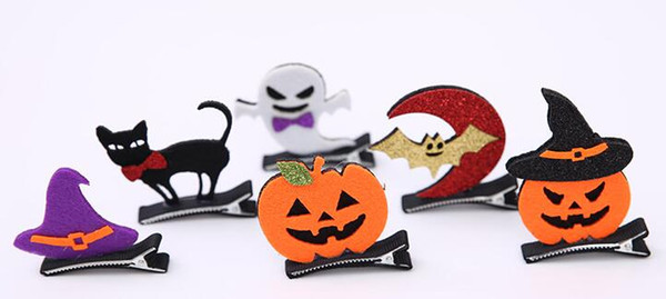 Halloween ball children's stereoscopic hairpin bat pumpkin skull headwear holiday gift wholesale