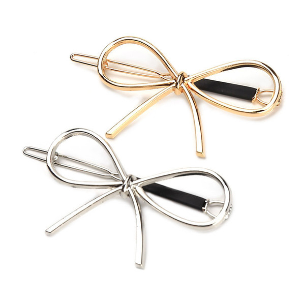 New Vintage Hairpins Metal Bow Knot Hair Barrettes Girls Women Accessories Hairgrips New Brand Holder Hair Clip