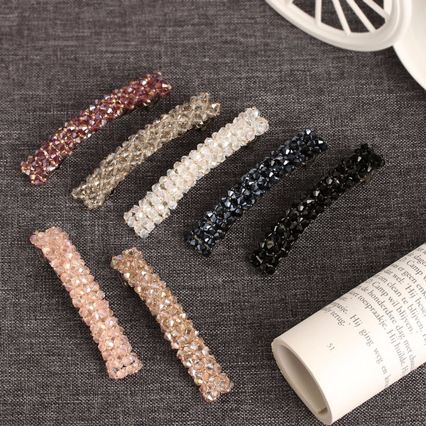 1Pc Fashion Women Girls Bling Headwear Crystal Rhinestone Hair Clip Barrette Hairpin Hair Accessories