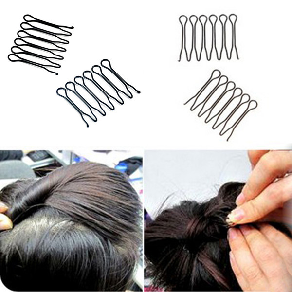 2pcs/set Fine hair fixed plug before styling bangs can stretch and fix the hairpin Mini fork U type clip