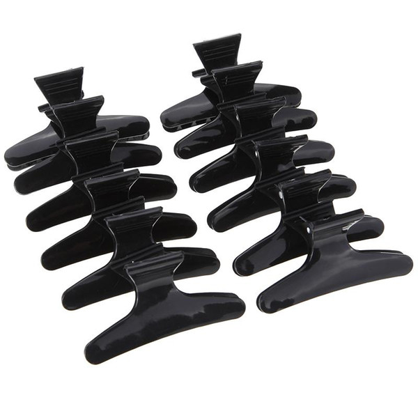 12pcs/set Butterfly Holding Hair Claw Section Styling Tools Hair Clip Clamps Care Hairpins Pro Salon Fix Hair Hairdressing Tool