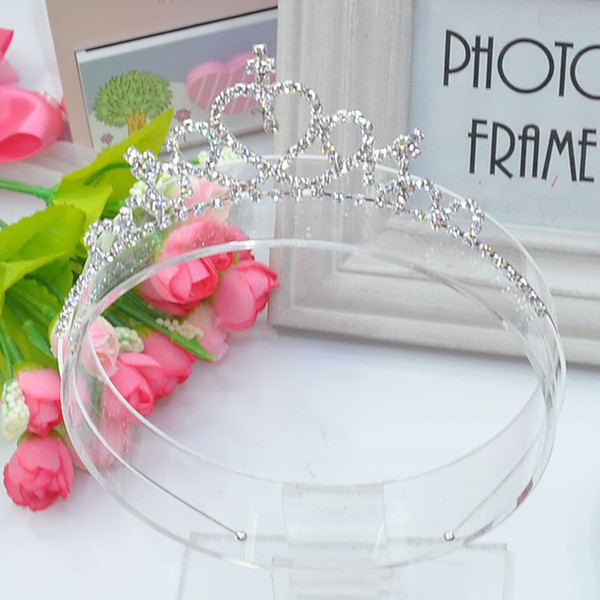 FG 1509 2014 New Cute Children Kids Girls Rhinestone Princess Hair Band Crown Headband Tiara children party jewelry