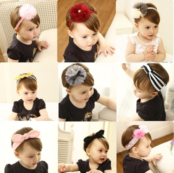 18 style choices Hair hair belt knot decoration for Kids Girls Children Accessories Baby Hairbows Girl Hair Bows Flower belt for baby girl