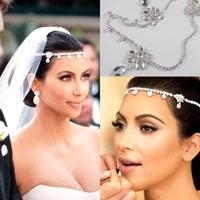 2018 Cheap Kim Kardashia Hot Wedding Bridal Hair Jewelry Tiaras Crystal Headbands Headwear Corona Rhinestone Hair Pins Wedding Accessories