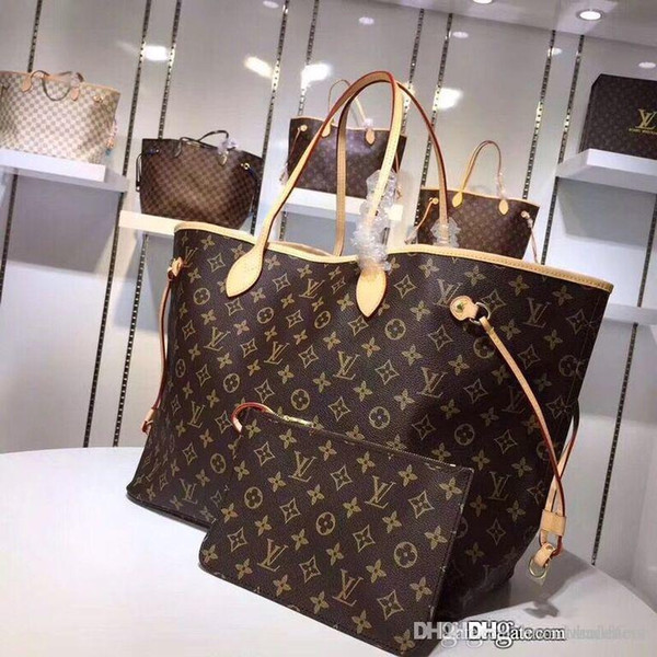 1vLOUIS VUITTON NEVERFULL classics Bags Women Leather Handbags+Wallet MICHAEL M40156 KOR Shoulder Bags Tote Purse Wallet M40157 1 LOUIS