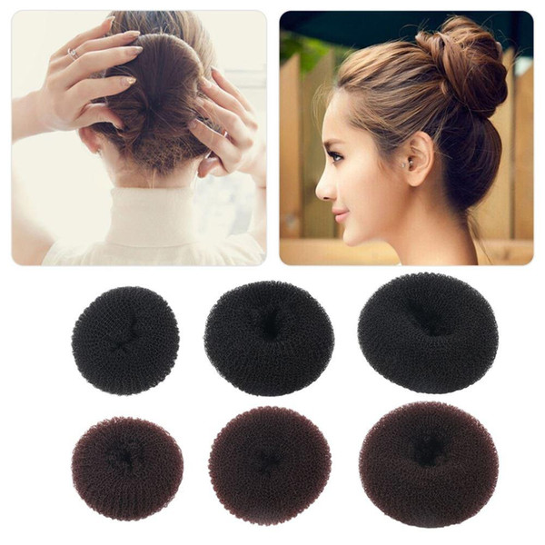 Cute Women Girls Sponge Bract head meatball head Hair Bun Maker Ring Donut Shape Hairband Hair styling Tool Worldwide sale