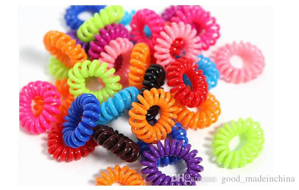 Candy Colored Telephone Line Mix Color Fashionable Gum Elastic Ties Wear Hair Ring Spring Rubber Band Accessory Maker Tools