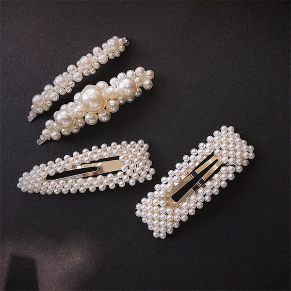 Hot Lovely Pearl Hairpins for Women Girls Fashion Metal Hair Clip Barrette BB Hairgrip Hair Styling Accessories