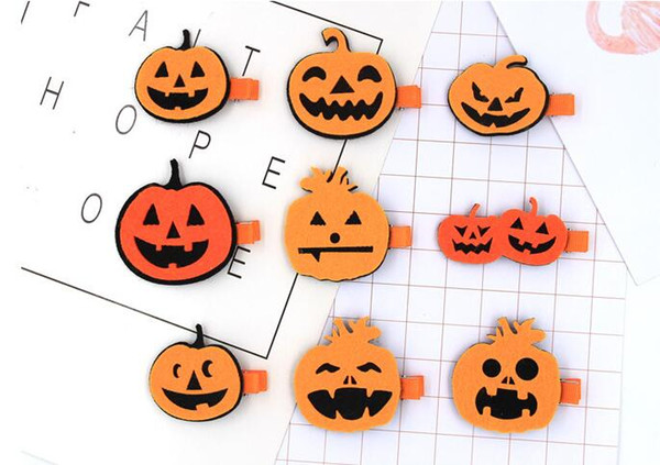 European and American Halloween children cartoon cute holiday hairpin pumpkin hairpin hairpin jewelry