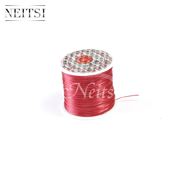 Neitsi Elastic Crystal Stretchy Thread Jewelry Beading String Hair Accessories 50 Meters/pc 5pcs/lot Red#