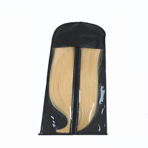 Black Hair Extension Packing Bag Carrier Storage Wig Stands Hair Extensions Bag For Carring and Packing Hair Extensions