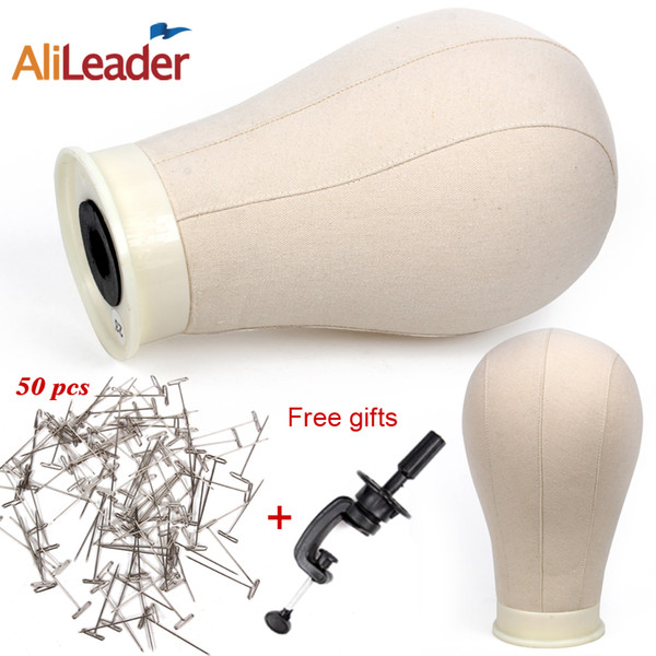 Alileader Canvas Block Poly Head Wig Making Head Weft/Wig Display Styling Mannequin Manikin Dryer 21