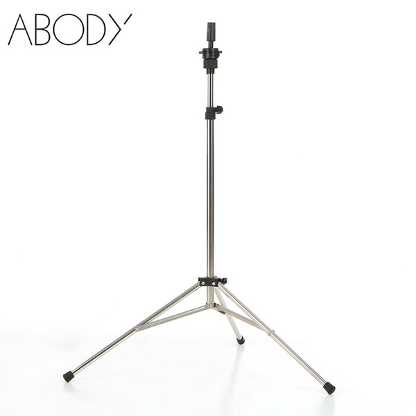 Adjustable Hairdressing Tripod Stand Training Mannequin Head Holder Stainless Steel Manikin Tripod Stand Wig Stands Mold Clamp