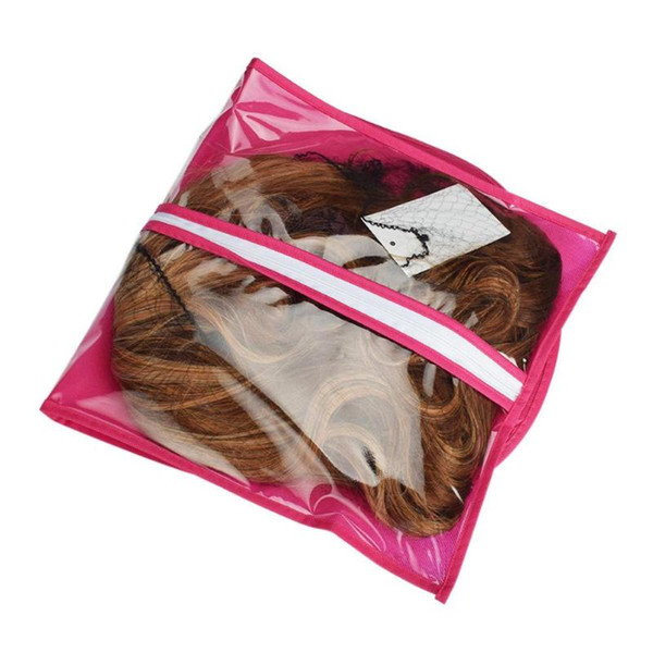 heap Wig Stands 1pc Portable Hair Extensions Package Suit Case Wig Storage Bag Clothing Holder for Hair Weft Extensions Clothing Items St...