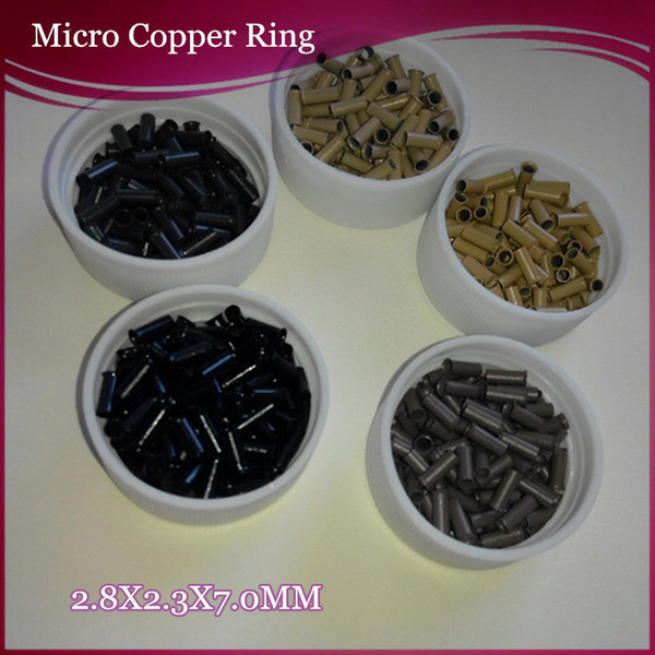 Mini Euro locks 2.8x2.3x7.0mm Flared copper ring 1000units per bottle per lot 8 color options