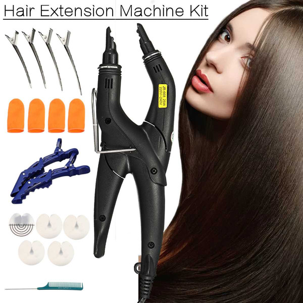 220 25W Hot Black Gun/ Heat Connector Iron Wand Pre Bonded Hair Extension Tool Professional Hair Care Styling Connector Tools