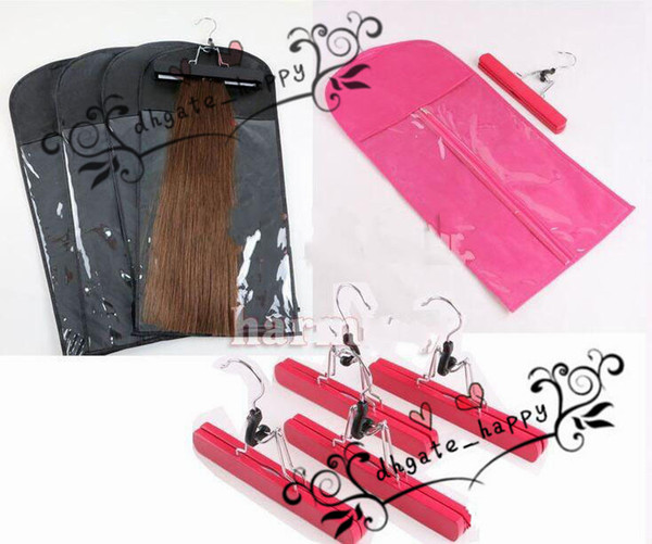 Hair extensions Packing bag Dustproof with hanger for clip hair human weft Professinal hair tools