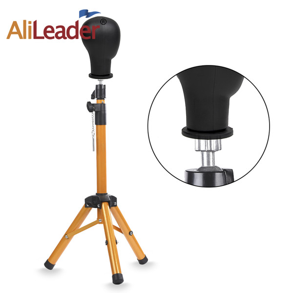 AliLeader Golden Color Tripod Stand For Mannequin Tripod Wig Stand Mannequin Head Hat Holder Wig 115cm 1PC