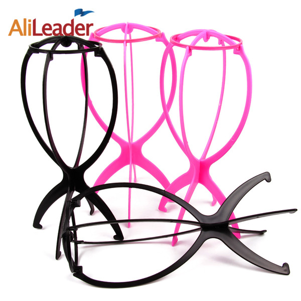 Top Quality Professional Wig Stand Plastic Wig Holders For Styling Stable Durable Support Display Tool Black/Pink Color