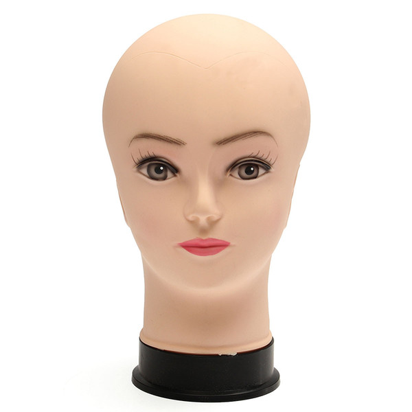 1pcs New Female Training Mannequin PVC Manikin Head Model Wig hair Glasses Hat Display Make Up Face Closed Eye Practice