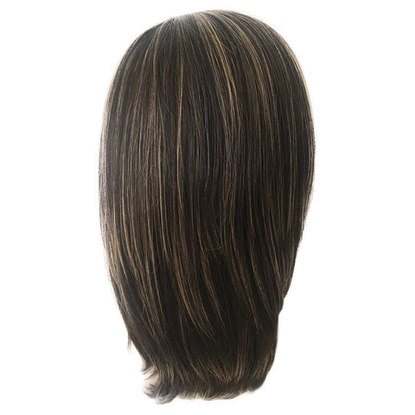 Hair Care Wig Stands High Temperature Fiber Wig Brown Rose net Medium Long Straight Natural Hair Full Wigs Dec26