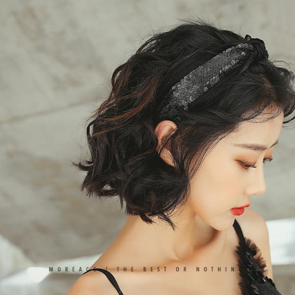 More Acc Hairband Simple Fashion Wide Edge Press Hairpin Hairband Super Immortal Adult Hairpiece Hairlock Girl