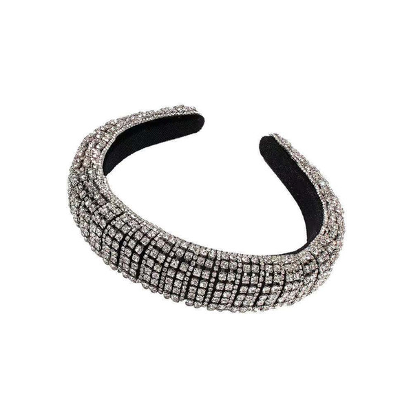 Hair Accessories Hoop Head band European American Full Drill Thickened Non - slip Card Sponge Drill Female Pressure Shows High Heaped