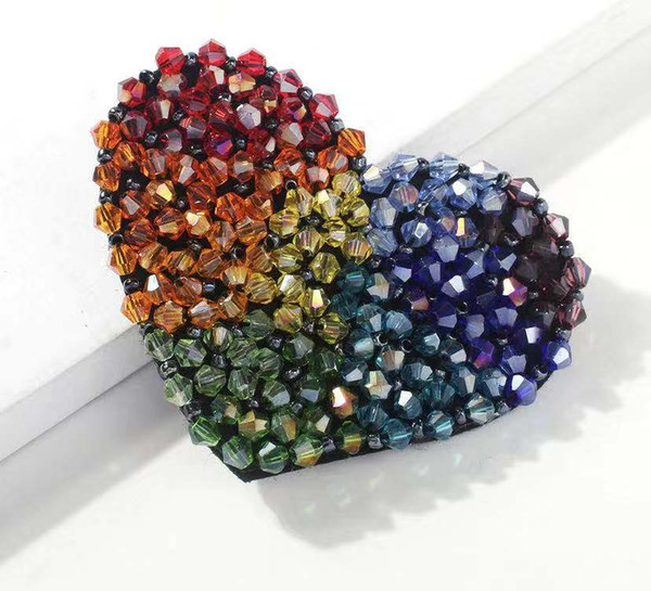 Hair Accessories Hairpin Clasp European & American Sell Hot New Metal Hair pin Valentine's Day Series Love Set Diamond Color Rice Bead