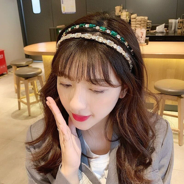 Hair Hoop NEW 2020 Headband Head Band Web Celebrity Crystal Female Go Out Andromeda is Super Fairy Drill High-grade Korean