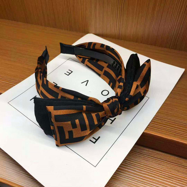 Sweet and Lovely Bowknot Headband Korean Wide-brimmed Cloth Hair Bands Cave Sweet Simplicity Bow Hair Accessories Hairpin Headdress Adult