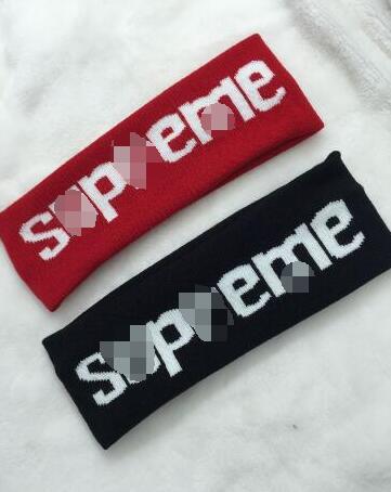 fashion trend headband for men and women balck & red & blue sup letter headband sport Elastic hairband Popular sup headband