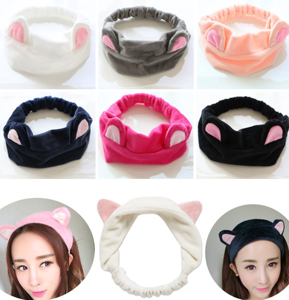 New Girl Cat-Ear Forehead Headband Hair Accessories Ladies Yoga Makeup Hairband Headwrap Turban Workout Jogging Headpiece Headwear Wholesale