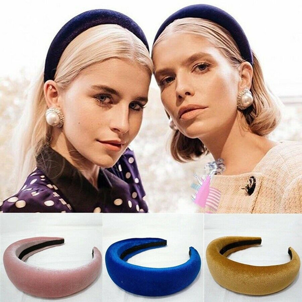 Womens Girl Padded Velvet Multi color Hair Decor Gifts hairbands for girls headband for women hair decorations for women boho