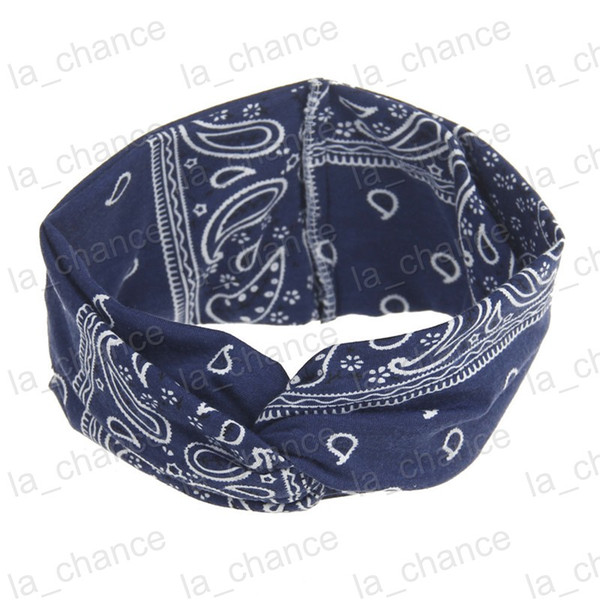 new bohemian style hair band Europe and America hot print cross headband hair accessories 6 colors