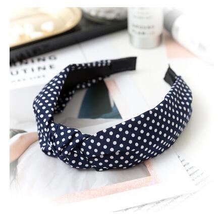 Women Hair Accessories Cotton Plaid Hairband Knot British Style Striped Fabric Headband Girls Headwear Spring Hair Band