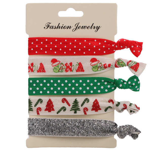 Hot Christmas Elastic Hairband Girl Headband Women Elastic Hair bands Hair Tips Accessories Hair Rope Tie