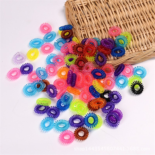 12000pcs/lot colors mixed Korea Hot Elastic Hair Band color telephone line hair circle hair rope Hair Accessories samll