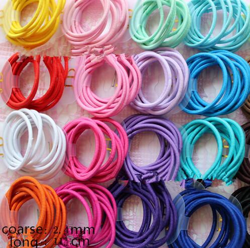 100pcs/lot 20 Colors Baby Girl Kids Tiny Hair Accessary Hair Bands Elastic Ties Ponytail Holder