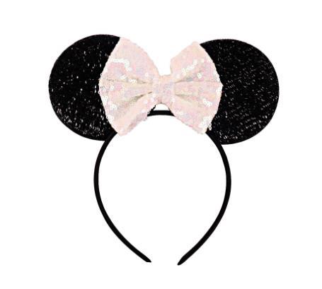 new sequins big bow hair accessories baby mouse ear shape holiday dress up children's headband