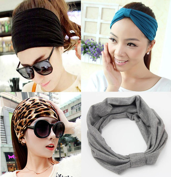 Hot style can be matched with Korean wide hair band, high-quality cotton sports yoga lady's headband, leopard print headband