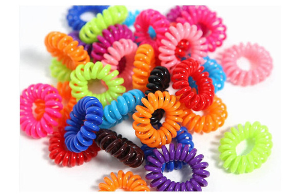 Candy Colored Telephone Line Mix Color Fashionable Gum Elastic Ties Wear Hair Ring Spring Rubber Band Accessory Maker Tools