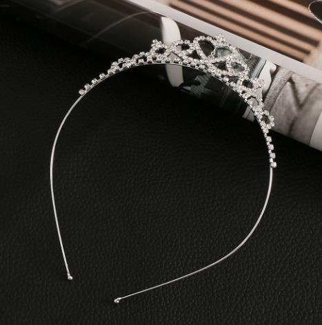 2017 Women Girls Hairpin Princess Crown Silver Crystal Hair Hoop Jewelry Diamond Tiara Headband Hair Accessories