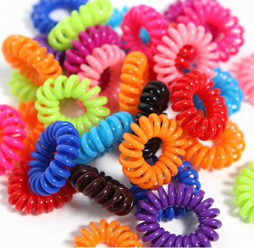 Wholesale Free shipping Fashionable Telephone Line Elastic Hair Bands/Hair ties/hair ring/hair wear/Hair Accessories Hair Products